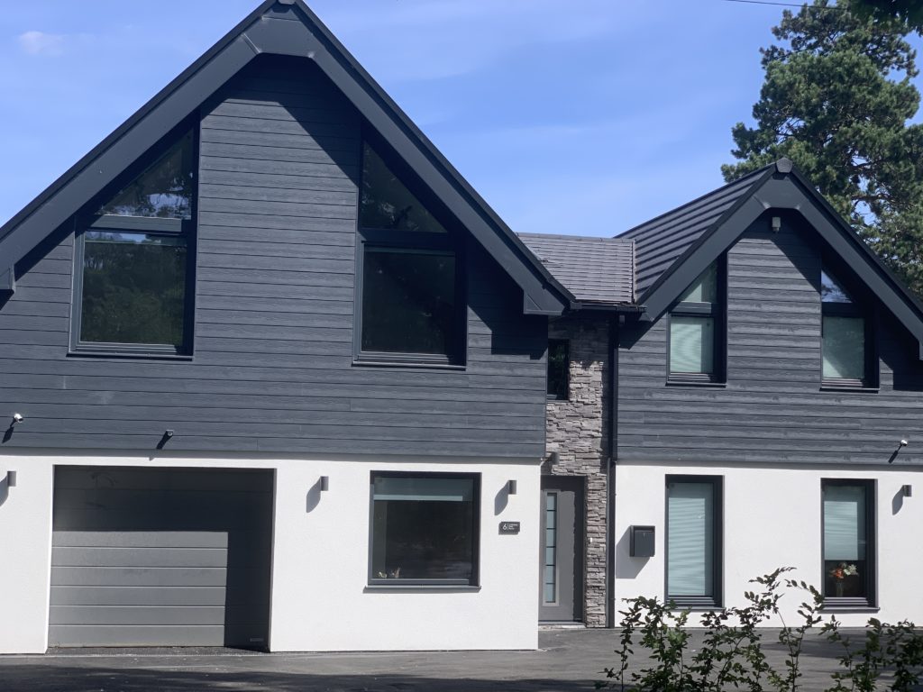 external view of new build home in Oakham conservation area