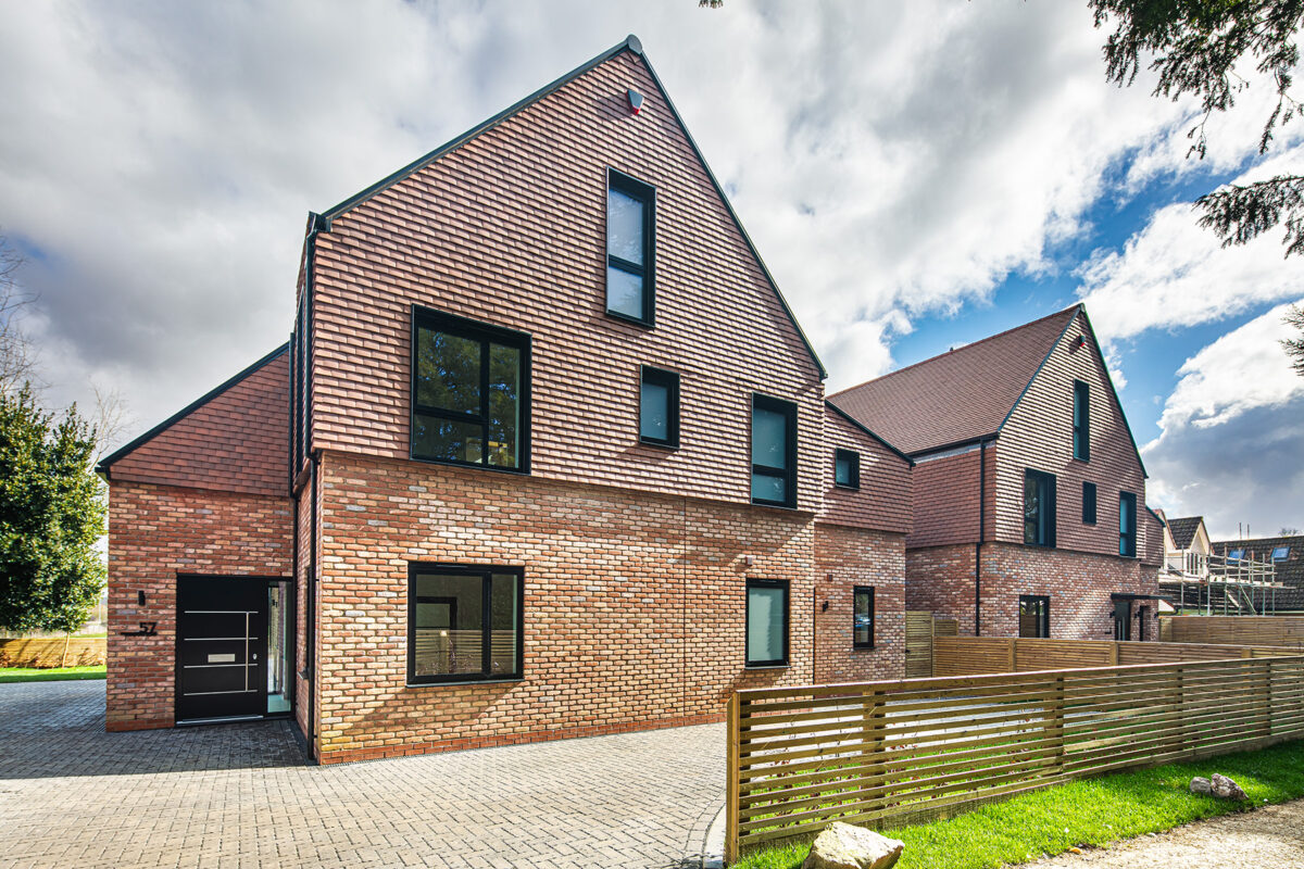external photo of two new build homes in Oakham