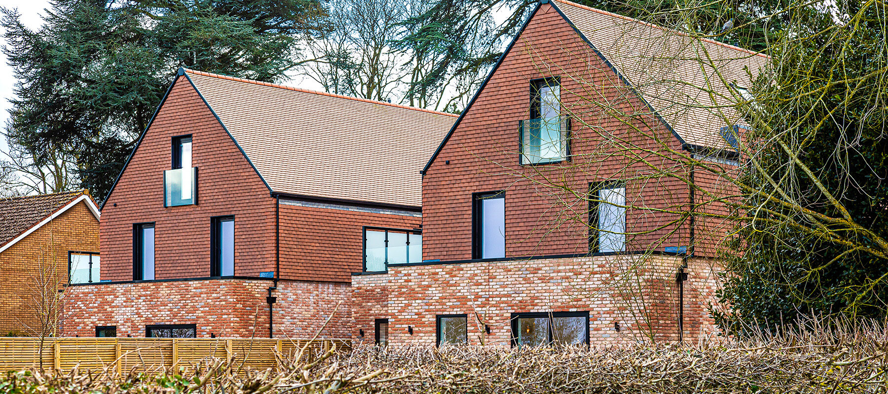 Photo of two new build homes in Oakham, Rutland